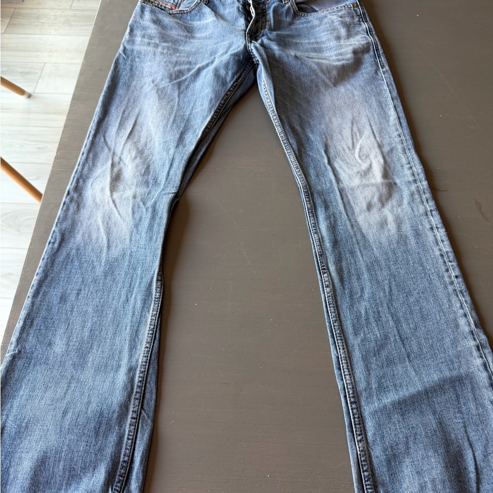 Diesel Men's Light Blue Boot Jeans
